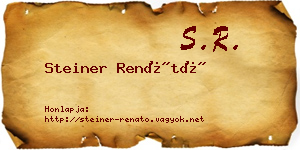 Steiner Renátó névjegykártya